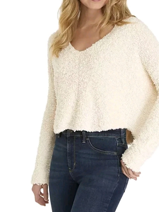 Free People Sweaters - Free People Ivory Popcorn Pullover Sweater Size M